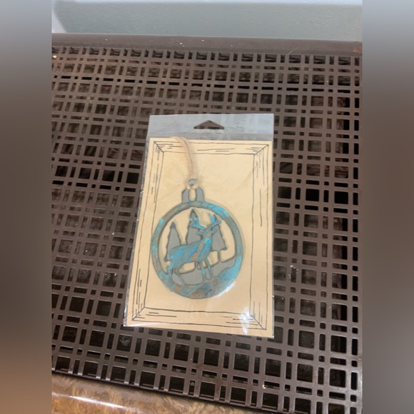 4 for $20 Rustic Wildlife Christmas Ornaments by H&K Studios Patina Deer - Picture 2 of 5